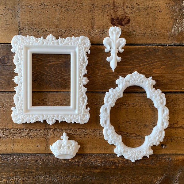 Casting in Resin of Ornate Frames || White Resin Castings || Mold Used is FRAMES by LaBlanche