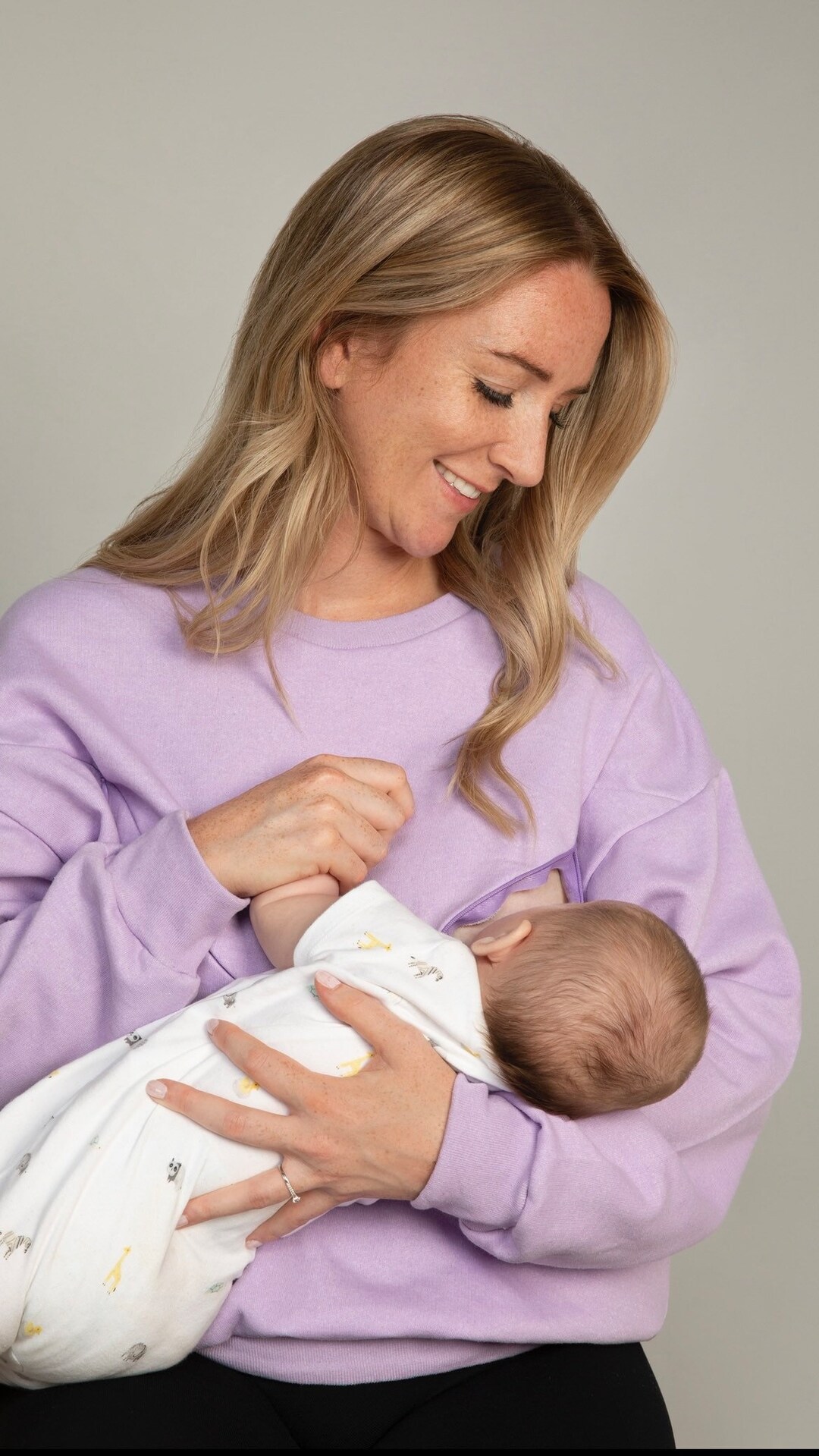 Breastfeeding Oversized Crewe Neck Jumper Ilac Etsy