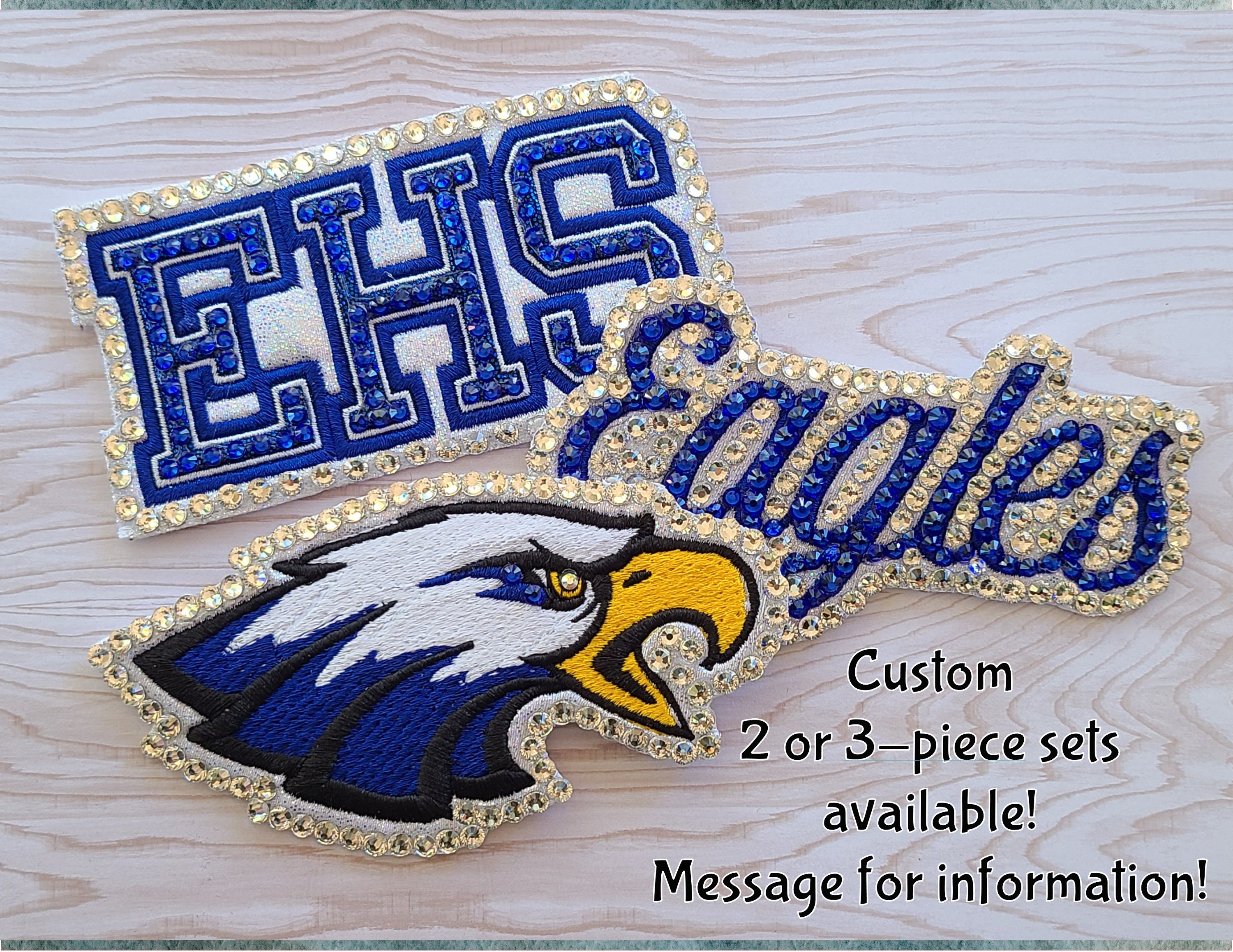 2025 CUSTOM MADE school name or mascot Baton Hair Piece