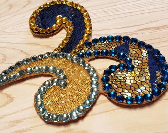CUSTOM MADE Triple Swirl Baton Twirling or Ice Skating Hair Piece