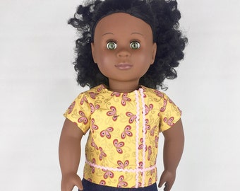Butterfly Blouse - 18 Inch Doll Clothes