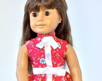 Rotes Band modern-klassisches Kleid - 18 Zoll Puppenkleidung
