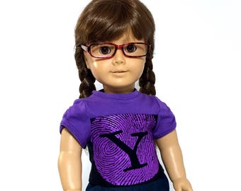 Vintage Yahoo T-Shirt for American Girl Doll – Upcycled Purple Top