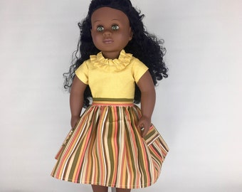 Striped Pocket Skirt - 18 Inch Doll Clothes