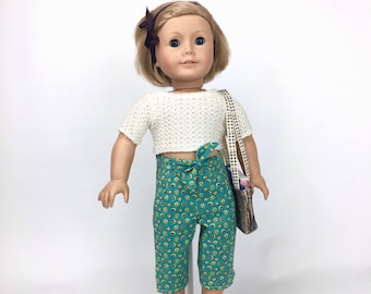 Green Circle Capris - Handmade 18 Inch Doll Clothes