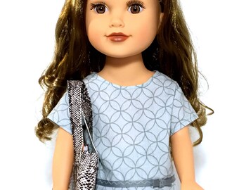 Gray Circles Blouse - 18 Inch Doll Clothes