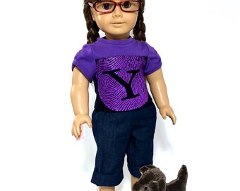 Denim Capris - Handmade 18 Inch Doll Clothes