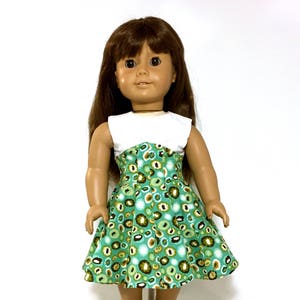 Green Modern-Classic Dress - 18 Inch Doll Clothes