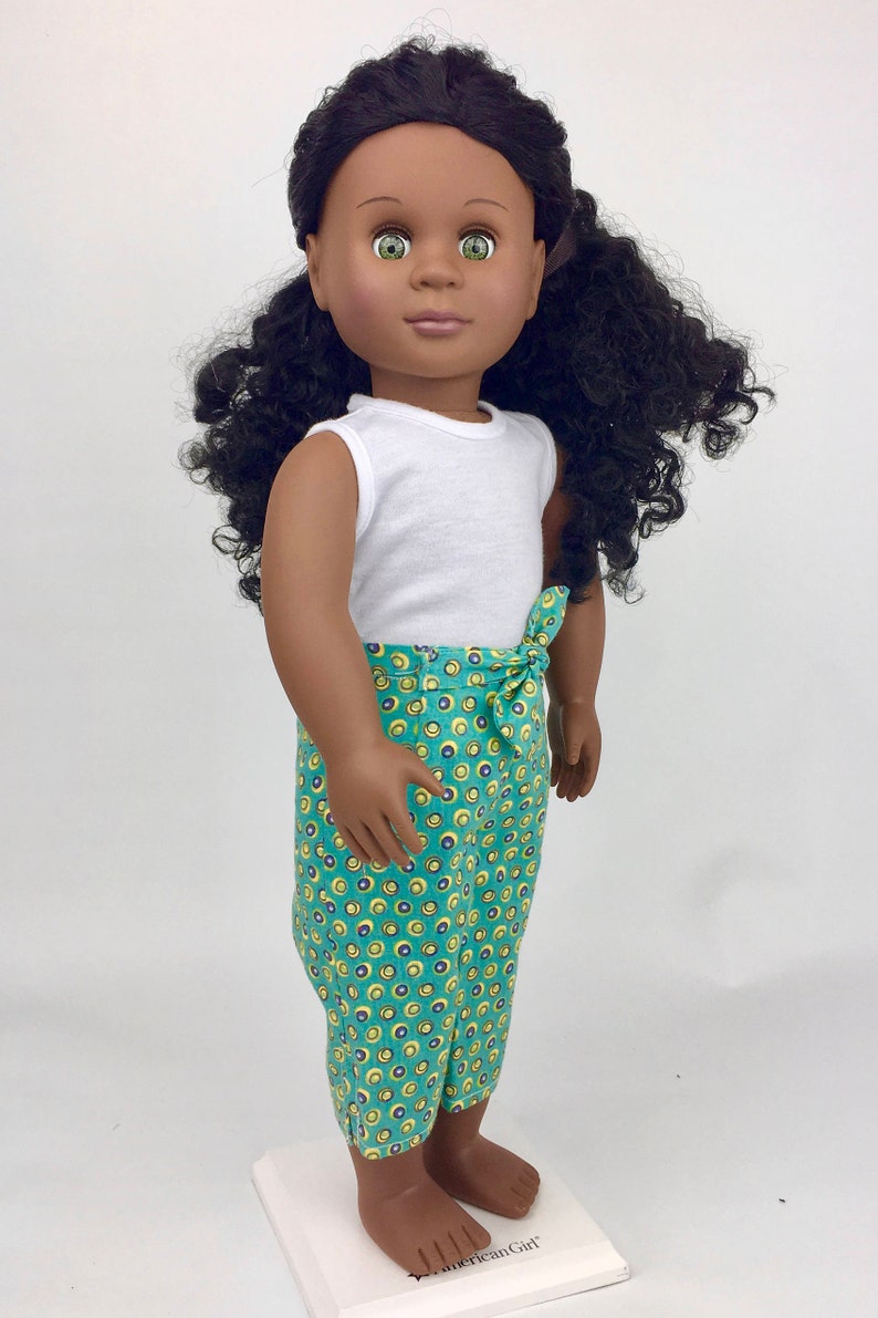 Green Circle Capris Handmade 18 Inch Doll Clothes image 4