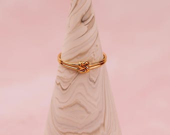 14k Gold Filled Knotted Dainty Ring