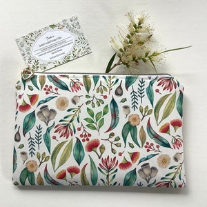 Australian Gifts /Makeup Bag/My Tiny Explorer/ Australian flowers/Small Purse/ Gumnuts/  gifts for women/ Cosmetic Purse/ Pouches and Coins