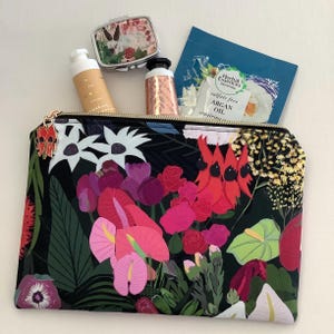 Ervilha do deserto Sturt/ Flores australianas/ Bolsa grande/ Bolsa de mão/ Presentes australianos/ Bolsa de maquiagem/ Armazenamento de artesanato/ Bolsa de tricô