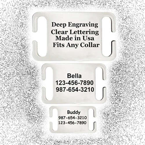 Custom Pet ID Quiet Tag Slide on Dog ID Tag Personalized Dog Etsy