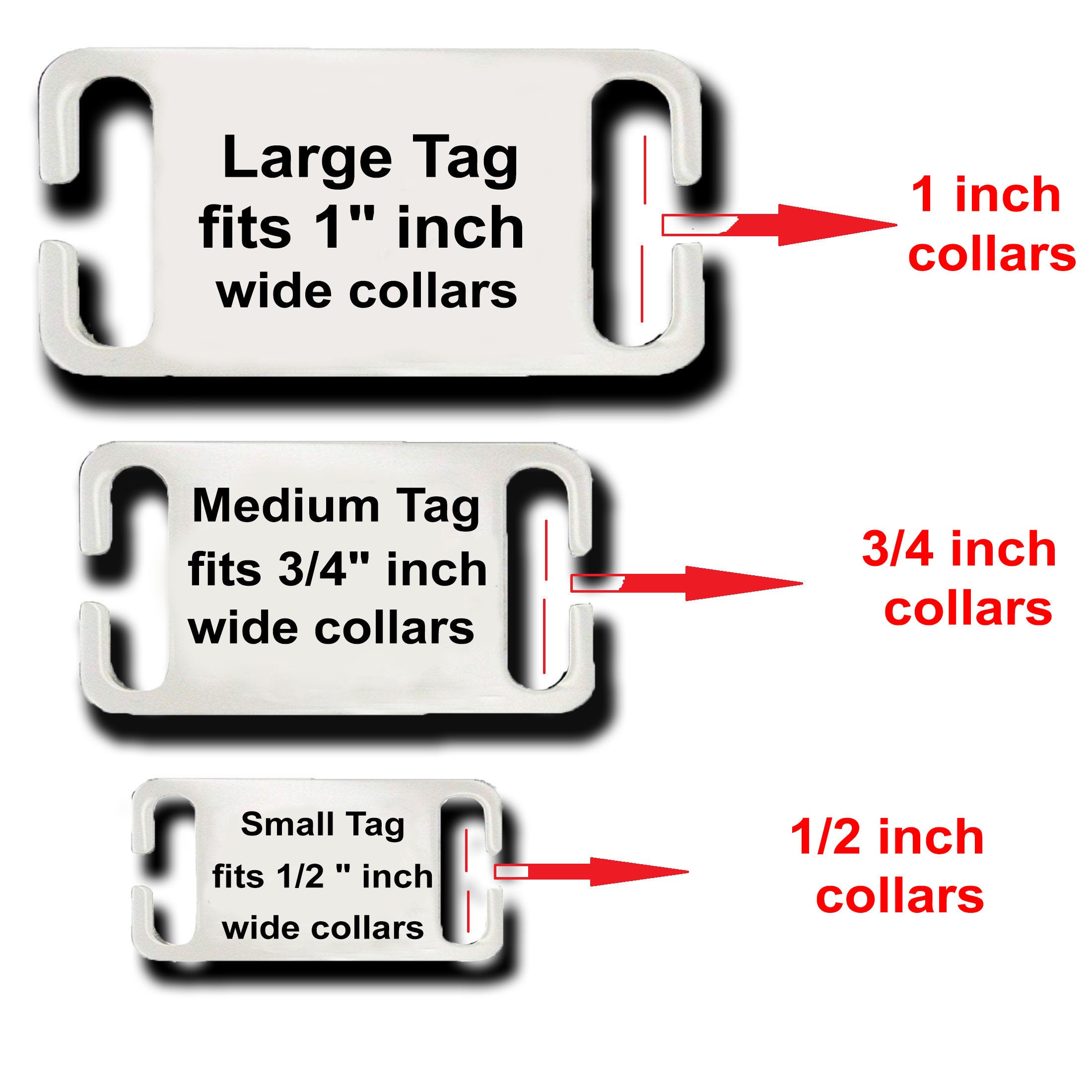 Personalized Slide on Dog Tag Engraved Stainless Steel Id Tags Etsy