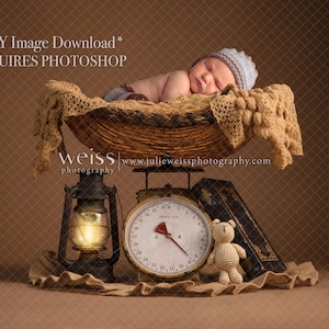 Baby Scale Digital Background / Backdrop Overlay