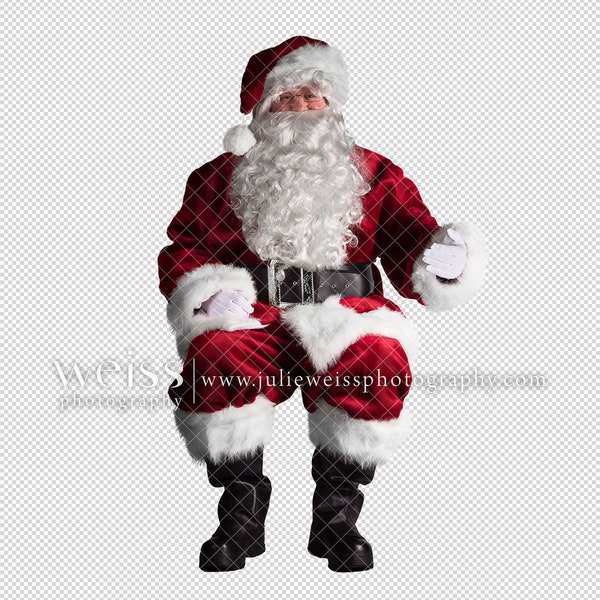 Santa Claus Sitting PNG Isolated