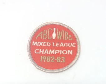 ABC WIBC Mixed League Champion 1982-83 Bowling League Patch