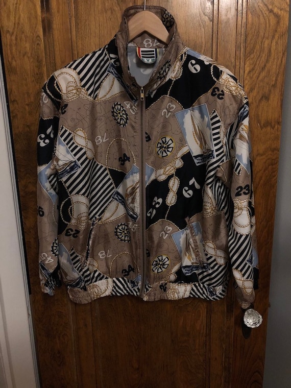Vintage EVR 90s Silk Jacket Womens Size Medium Nau