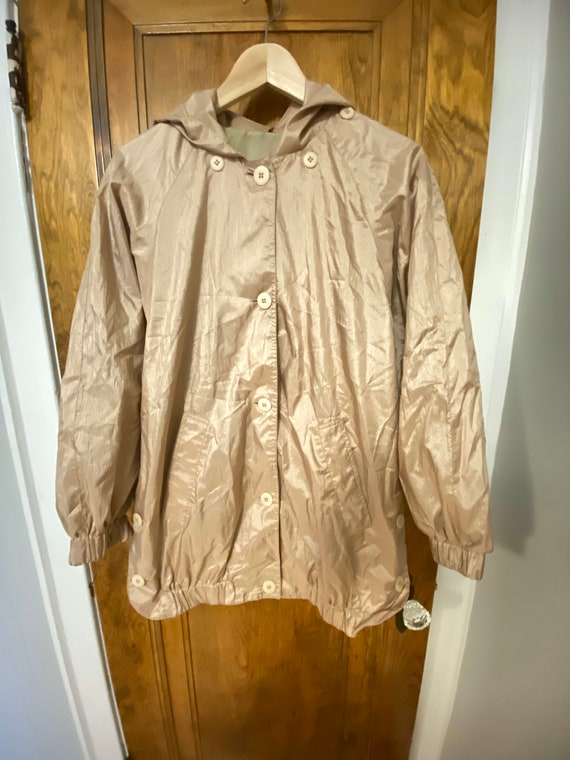 Vintage 1990s shiny gold IZZI windbreaker jacket … - image 1