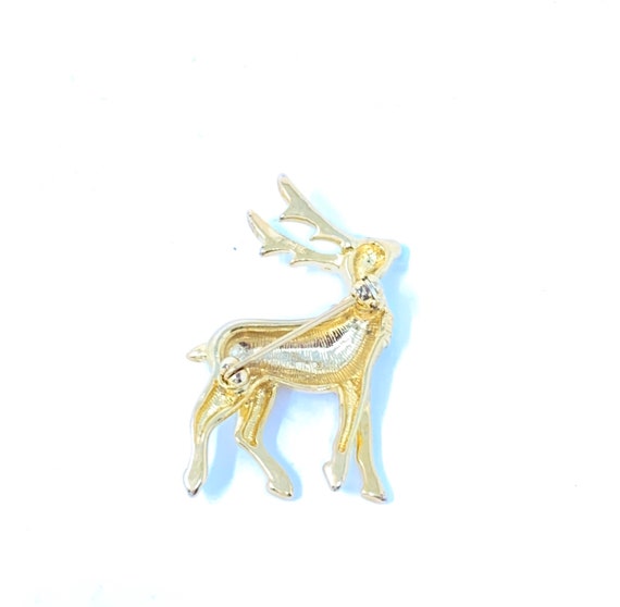 Vintage gold Rudolph the red-nosed reindeer Chris… - image 2