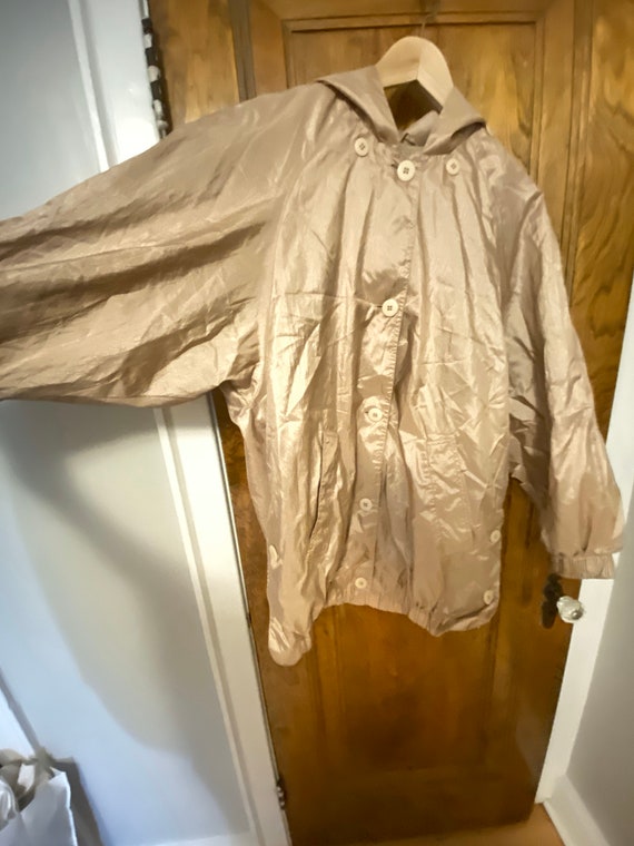 Vintage 1990s shiny gold IZZI windbreaker jacket … - image 3