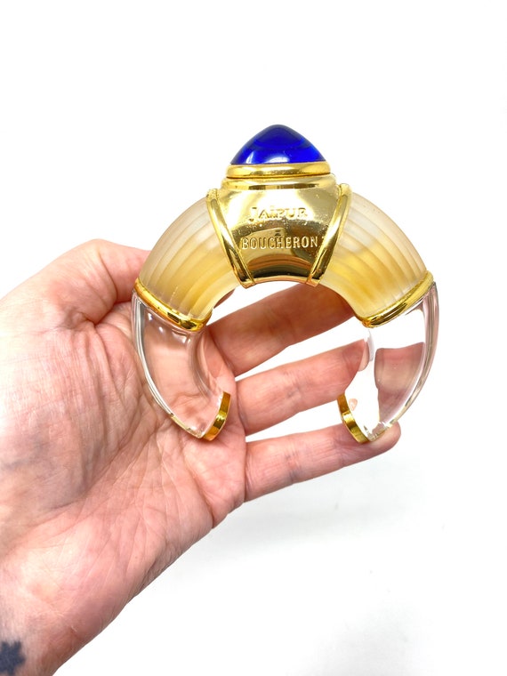 Vintage Jaipur Boucheron Perfume 15 Ml Lucite Bracelet Bottle With Faux  Sapphire - Etsy