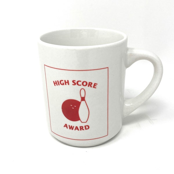 Vintage 1980s “High Score Award” bowling mug from Capital Lanes
