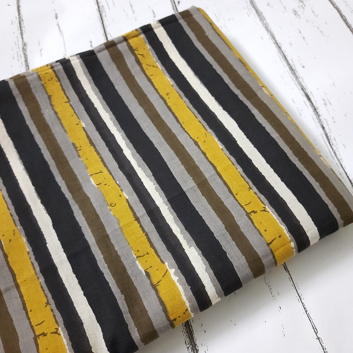 2 Yard Urban Stripes Upholstery Fabric in Yellow Black & Gray Etsy