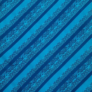 4 Yards Blue Striped Print Fabric , Blue Striped Printed Cotton Fabric, Blue Cotton Print Fabric for Sewing, Quilting Fabric
