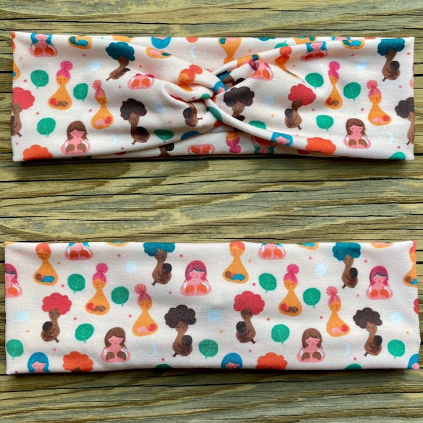 Breastfeeding Turban Headband - Mom Hair Accessory - Gift for a Lactation Consultant - Gift for New Mom - Button Headband - Babies - Cute