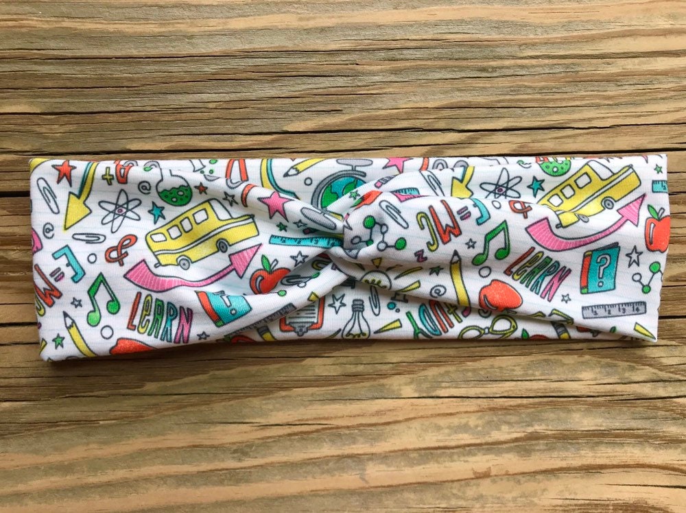 Teacher Turban Headband- Back to School- Faux Knot - Cute Teacher Gift - Adult - Child - Toddler - Newborn - Gift For Her - Study