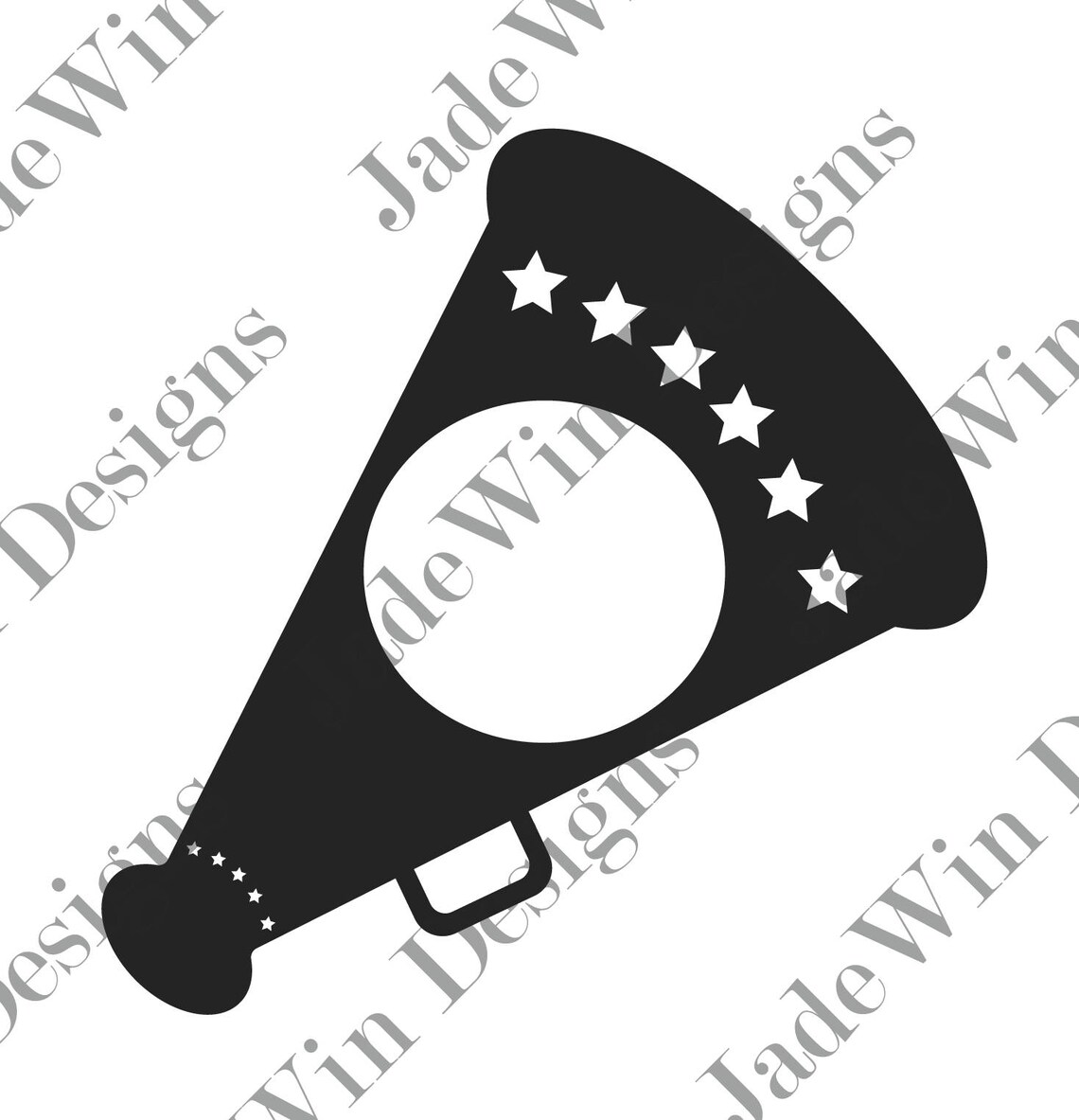 Cheerleader Megaphone Compilation Clipart Monogram Frame Etsy