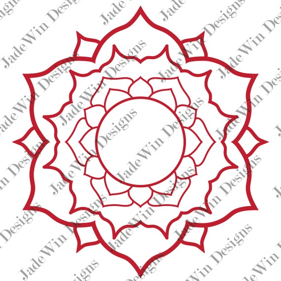 Download Mandala Monogram Frame Clipart Mandala Border Svg Dxf Etsy
