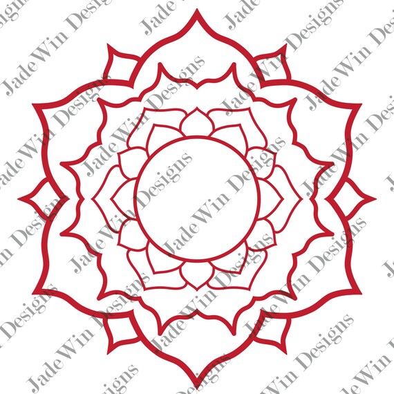 Download Mandala Monogram Frame Clipart Mandala Border Svg Dxf Etsy