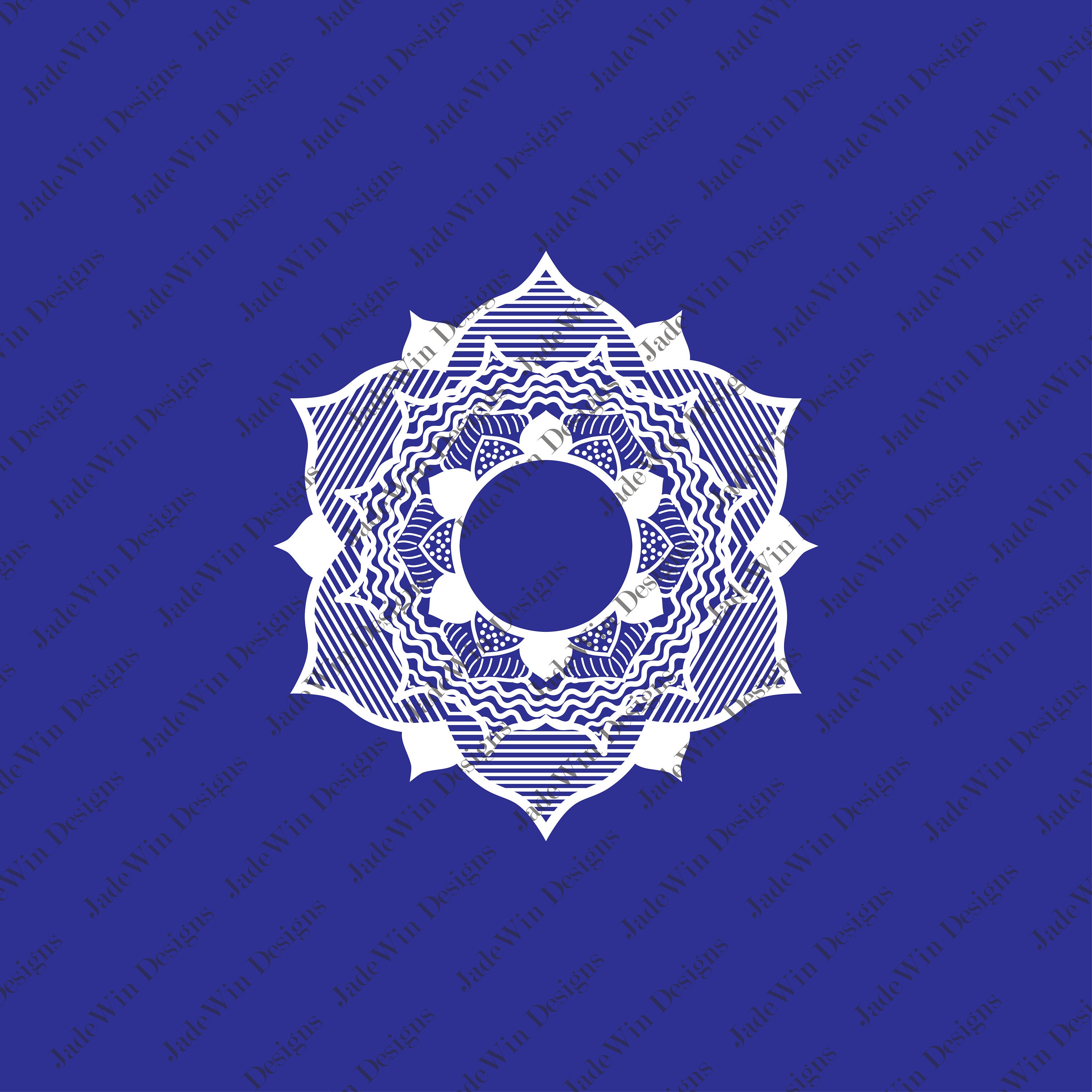 Download Mandala Monogram Frame Clipart Mandala Border SVG DXF | Etsy