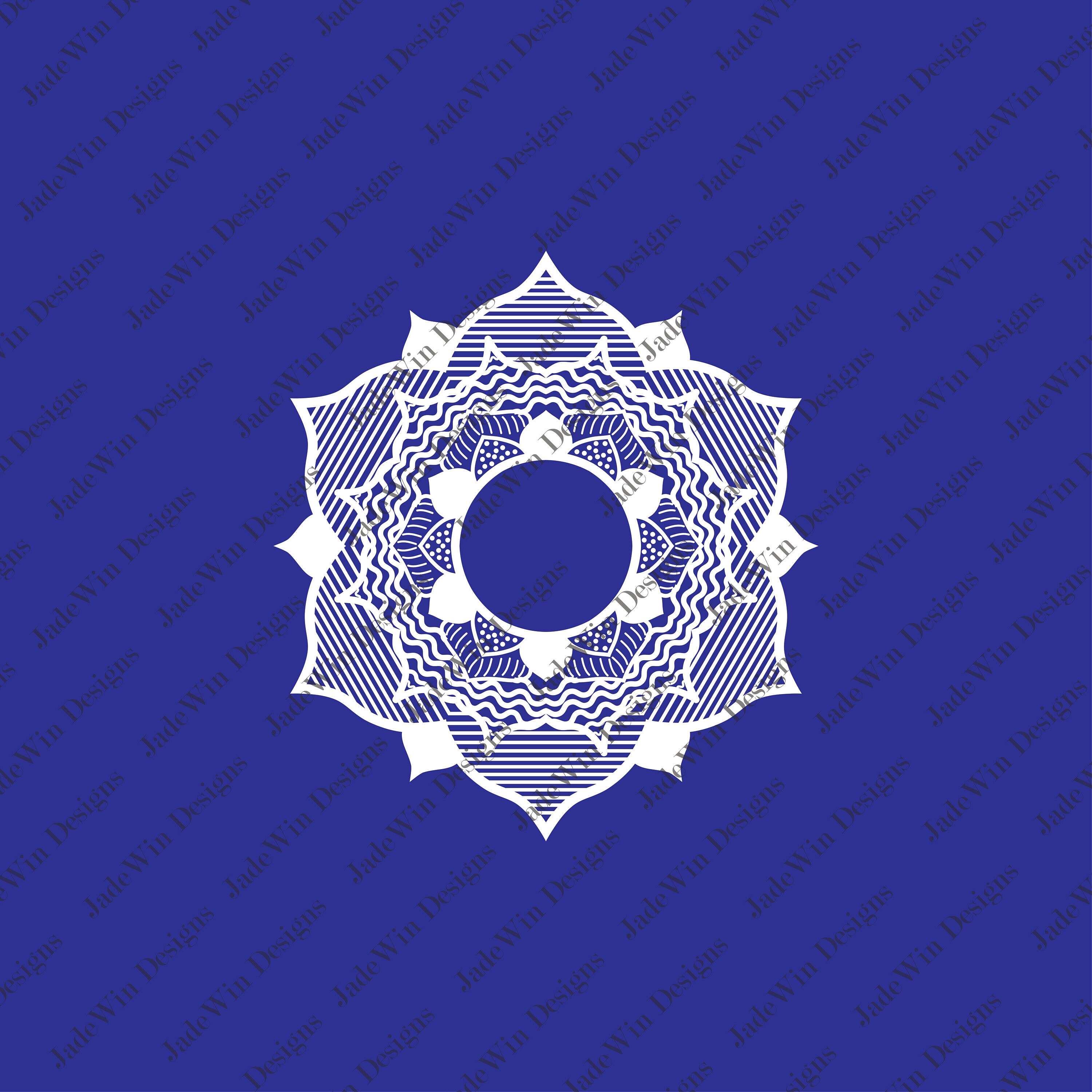 Download Mandala Monogram Frame Clipart Mandala Border SVG DXF | Etsy