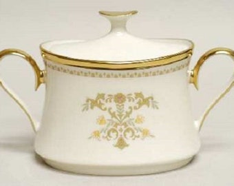 Vintage Lenox Castle Garden Sugar Bowl & Lid