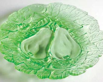 Vintage Depression Glass "Avocado Green" by Indiana Glass  Bread & Butter /Cheese plate