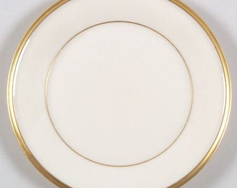 Vintage Lenox Eternal Cream & Gold Bread and  Butter 6-3/8"