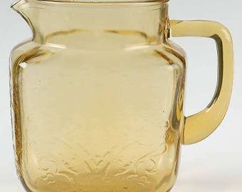 Vintage Depression Glass "Madrid Amber" by Federal Glass 36 oz Pitcher