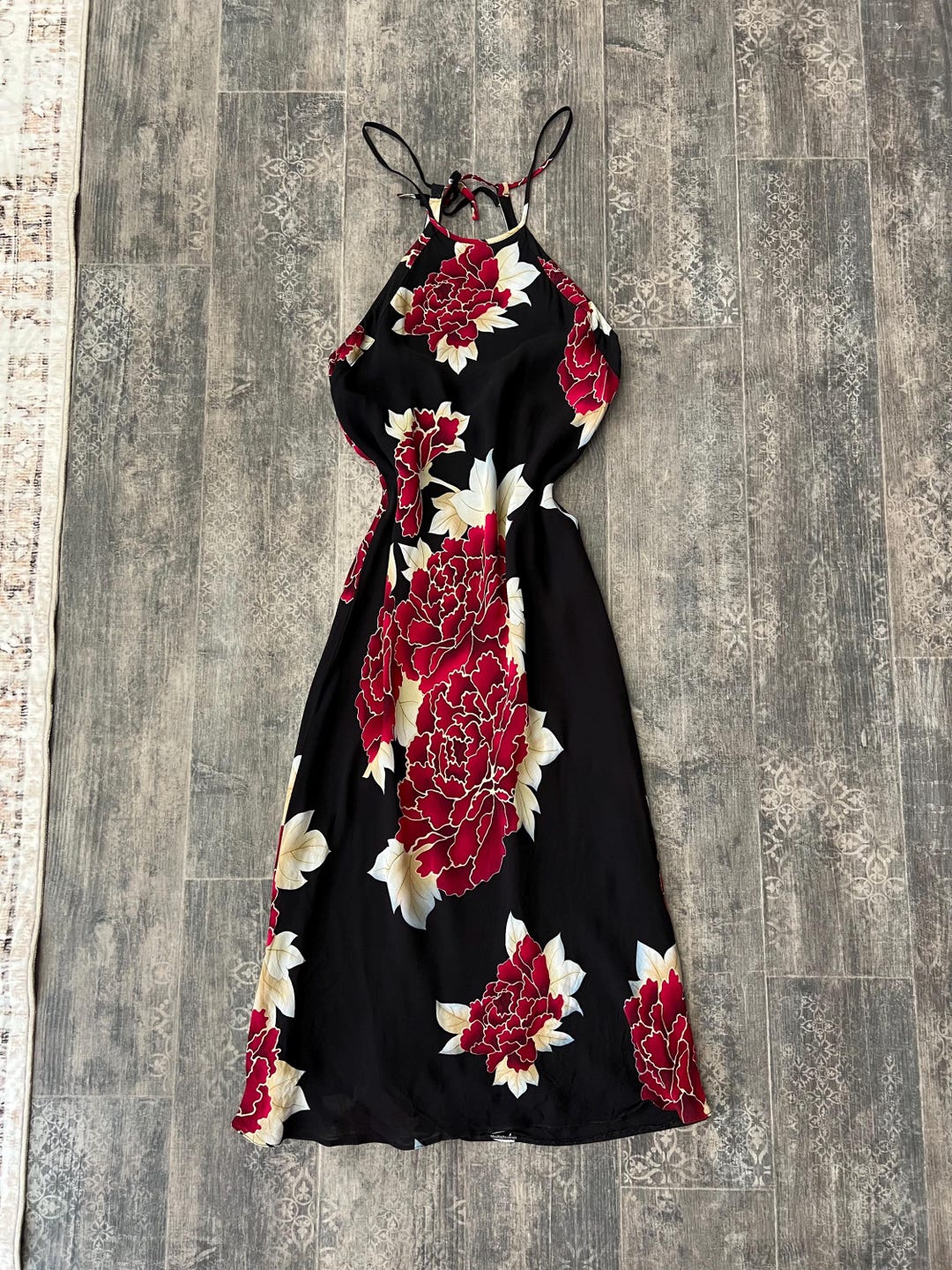 Vintage 2000s floral strapless mini dress