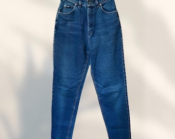 Vintage Lee Jeans Straight Leg High Waist Mid Blue Wash