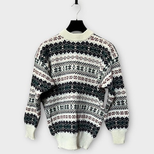 Vintage Jumper Knit Wool Pullover Dad Sweater Pattern Retro Knitwear Avanti
