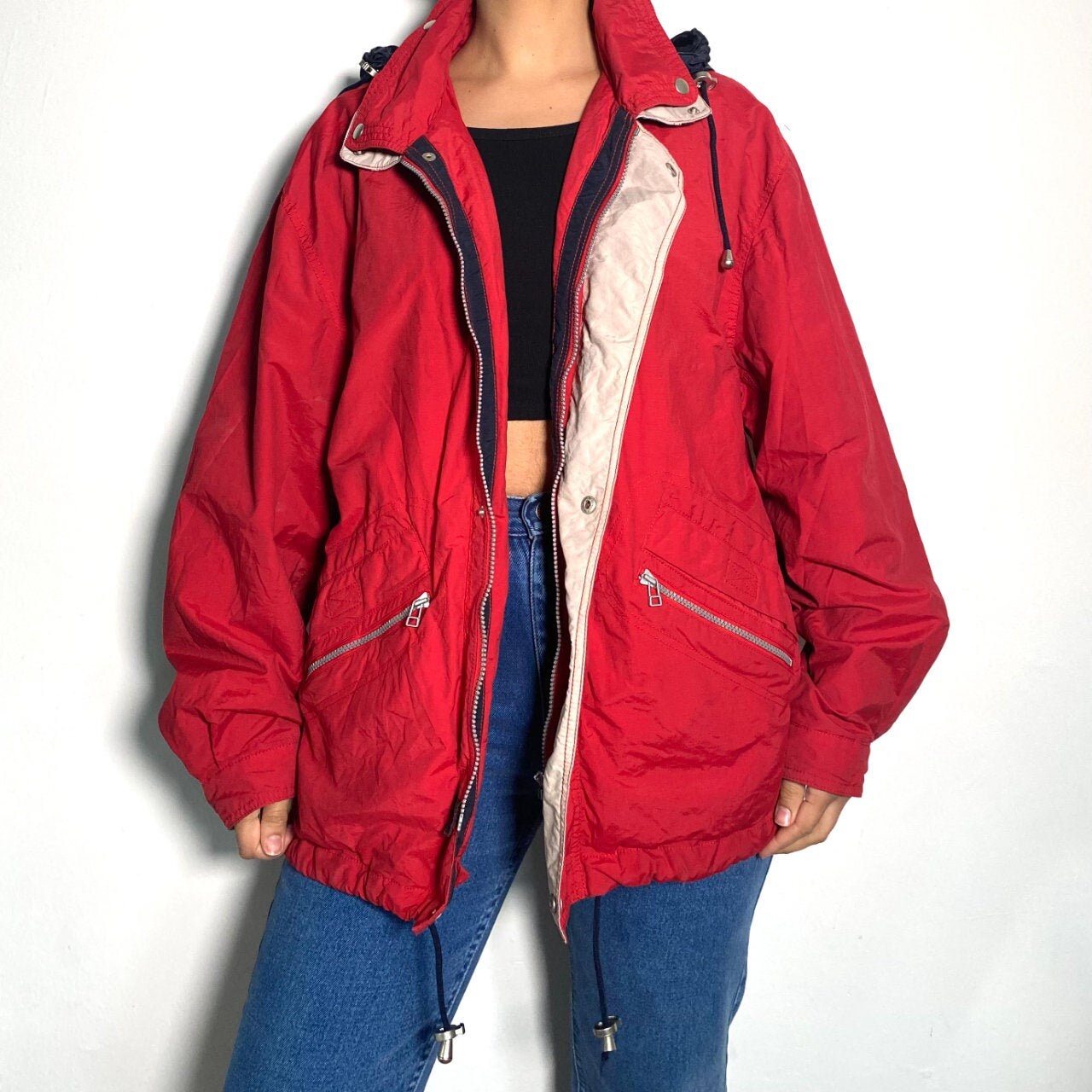 Red Windbreaker - Etsy UK