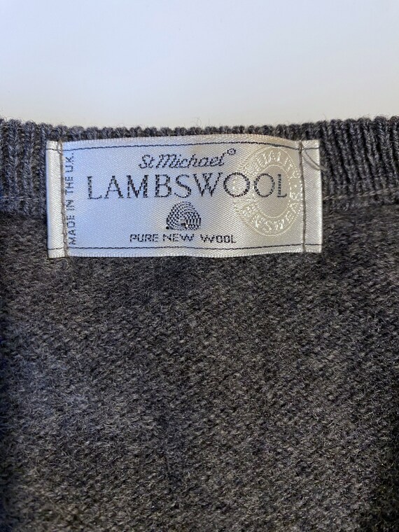 Vintage Jumper 90s Lambswool Knitted Dad Sweater … - image 4