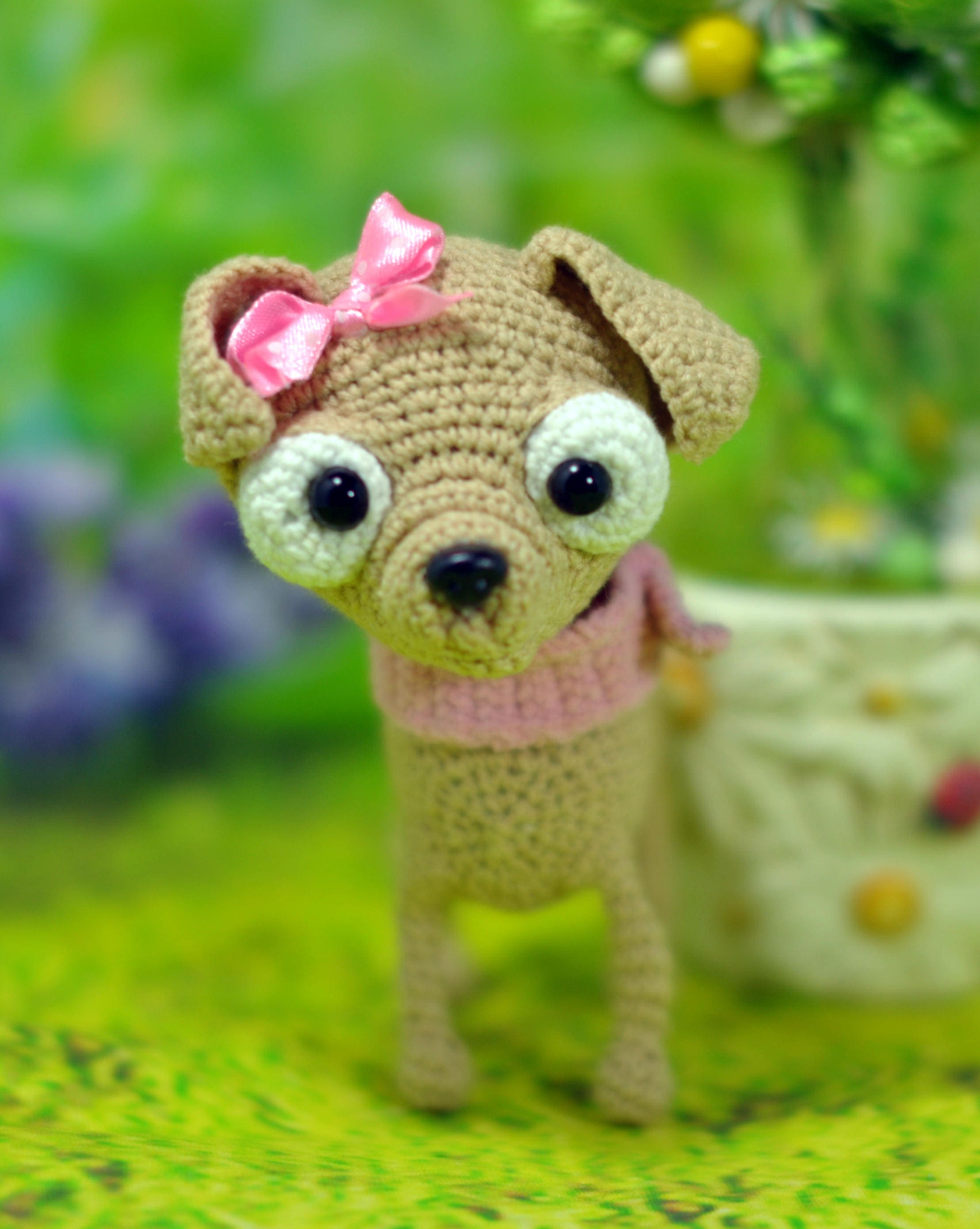 Toy dog knitting puppy dog toy toy knitting crochet Etsy