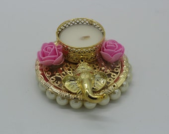 Arihant Creations Ganpati Candle Holder Return Gifts Diwali Pooja Indian Festival Ganesha