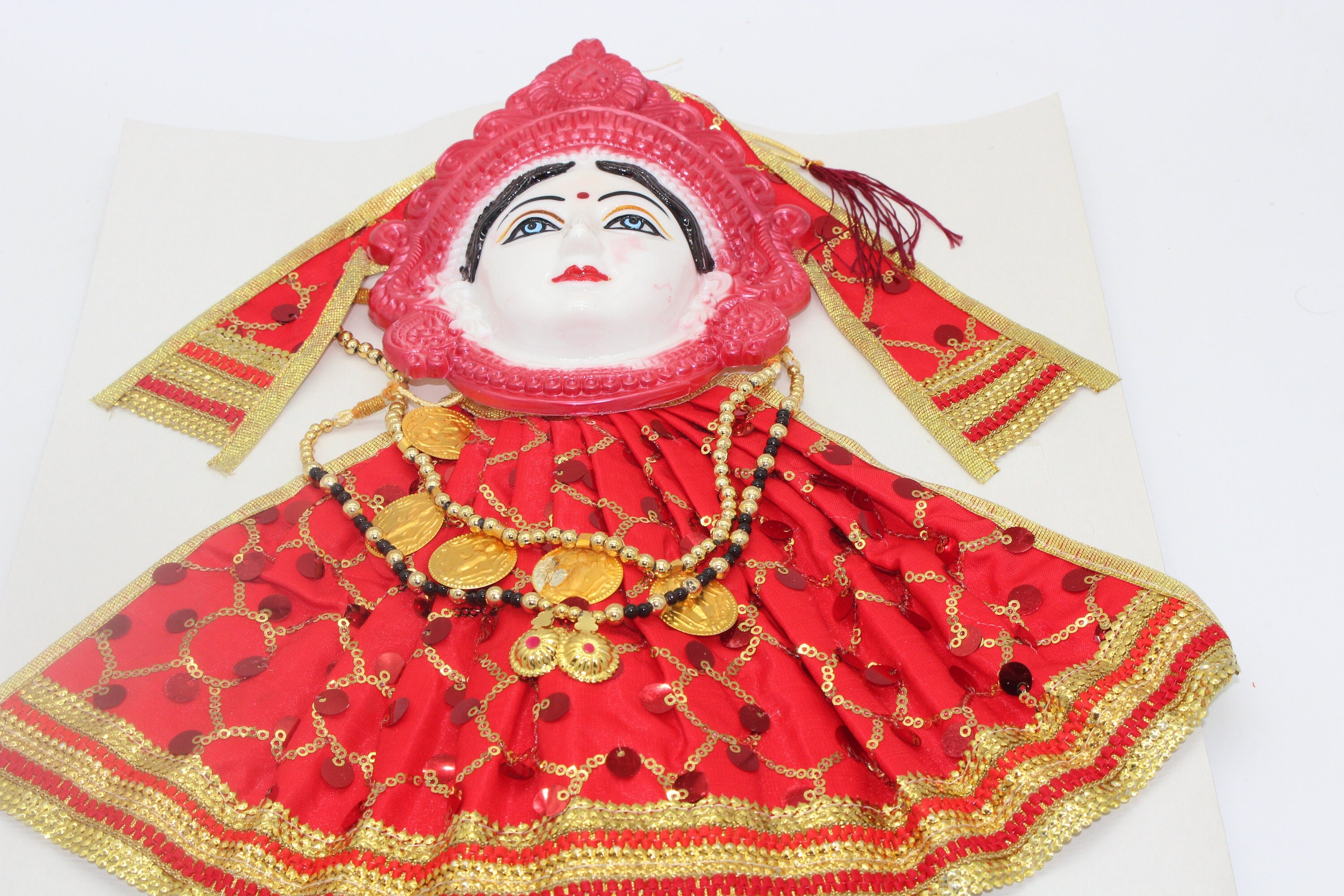 Varalakshmi Vratham Varamaha Lakshmi Face With Dress & Jewelary/Gowri-Laxmi Durga Ma-Ammavaru-Amman - Ma Kali Pooja Festivals