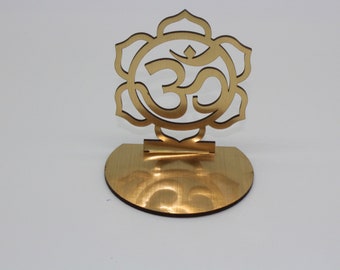 Arihant Creations | wooden shadow diya -  Om Yoga | return gifts | Tealight candle holder | diwali decoration | diwali pooja | shadow lamp
