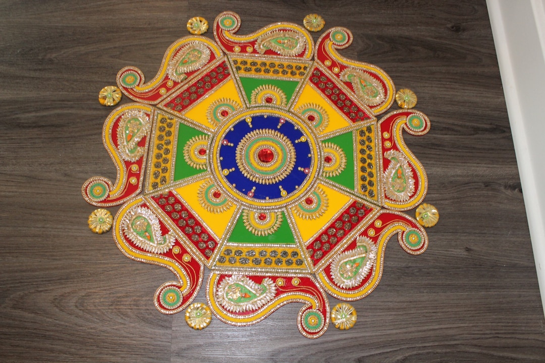 Acrylic Rangoli/ Home Decor/diwali /floor Decorations/ Modak Rangoli ...